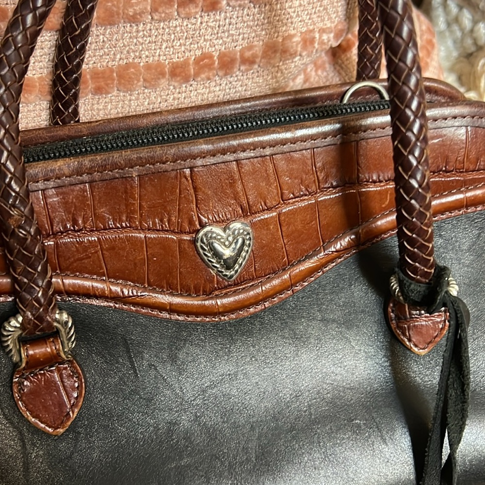 Brighton‎ Small Vintage Leather Bag- OS - Picture 4 of 9